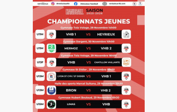 Programme du week-end 29 et 30/11